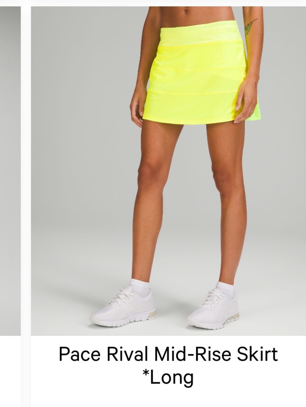 lululemon athletica highlight Yellow Women's pace rival skort-long- size 20